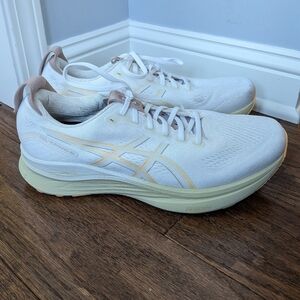 Asics Men's Gel-Kayano 32 Men's Running Shoes White Orange Glow 12 Extra Wide